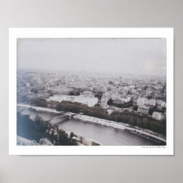 Blick aus dem Mittelalter vom Eiffelturm Poster