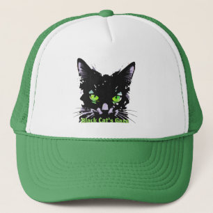 Blick der schwarzen Katze Truckerkappe