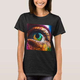 "Blick der Zeit: Uhr Reflektion im Auge" T-Shirt