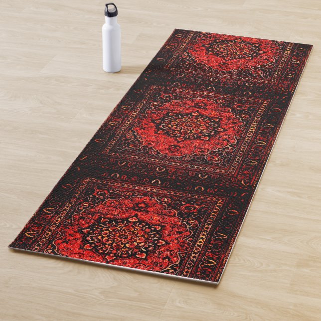 Blick des persischen Teppichs in der Rose tönte Yogamatte (Beispiel)
