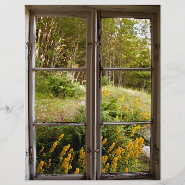 Blick durch altes Fenster Flyer (Vorne)