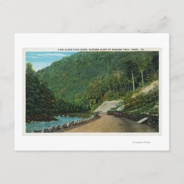 Blick entlang des kalten Flusses östliche Steigung Postkarte (Vorderseite)