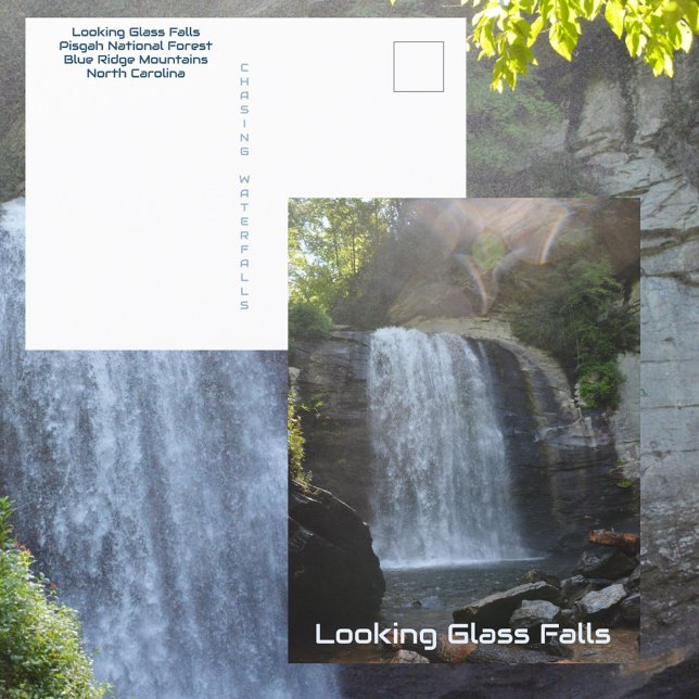 Blick Glass Falls Blue Ridge Mountains NC Postkarte (Von Creator hochgeladen)