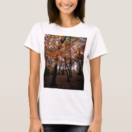 Blick Herbst auf die Bäume T-Shirt