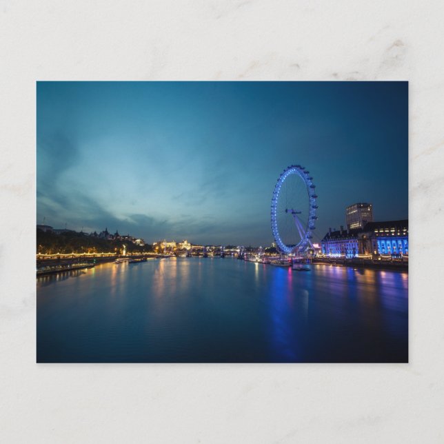 Blick hinunter auf die Themse Postkarte (Vorderseite)