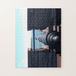 Blick hinunter zum Fass