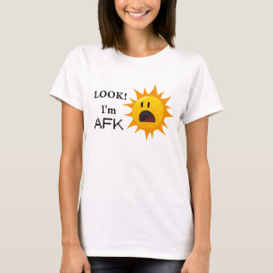 "Blick! Ich bin AFK" T-Stück - Gelb T-Shirt