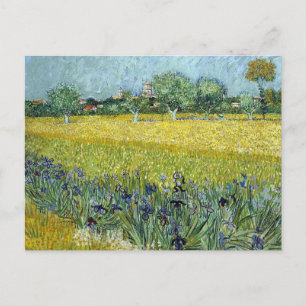 Blick in Arles mit Irisch von Vincent Van Gogh Postkarte