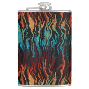 Blick in das abstrakte Feuer Flachmann