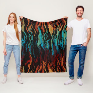 Blick in das abstrakte Feuer Fleecedecke