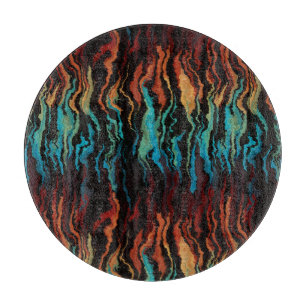 Blick in das abstrakte Feuer Schneidebrett