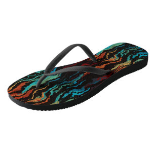 Blick in das Feuer abstrakt Flip Flops