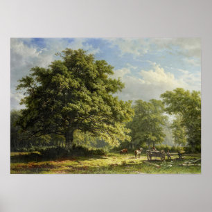 Blick in den Bentheimer Wald von George Andries Ro Poster