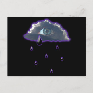 Blick in den Himmel mit Regentränen Postkarte