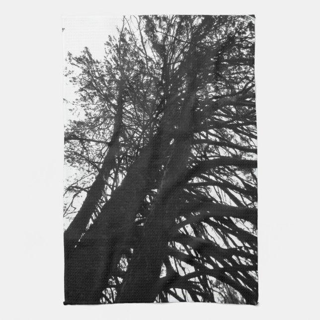 Blick in die Bäume Geschirrtuch (Vertikal)