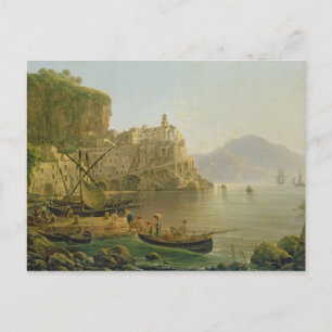 Blick in Richtung Atrani auf der Amalfi, 1817 Postkarte