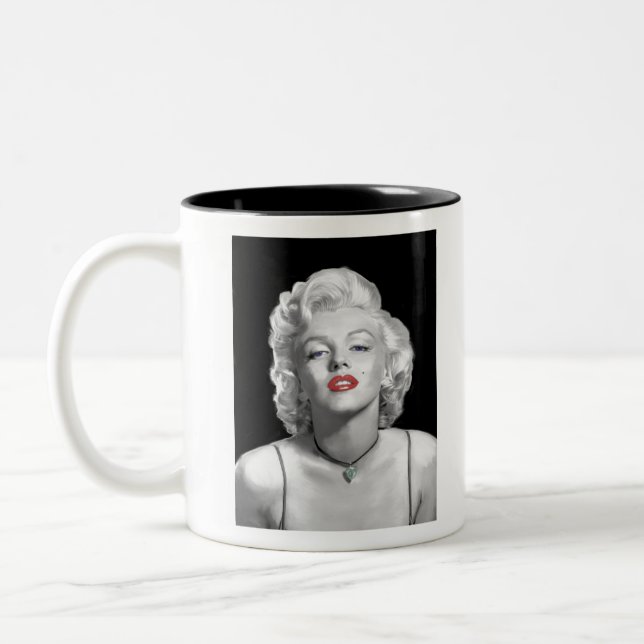 Blick MIC01BWRD-V3 des Liebe-Smaragds Heart.tif Zweifarbige Tasse (Links)