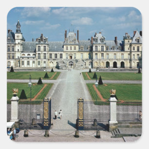 Blick nach außen quadratischer aufkleber