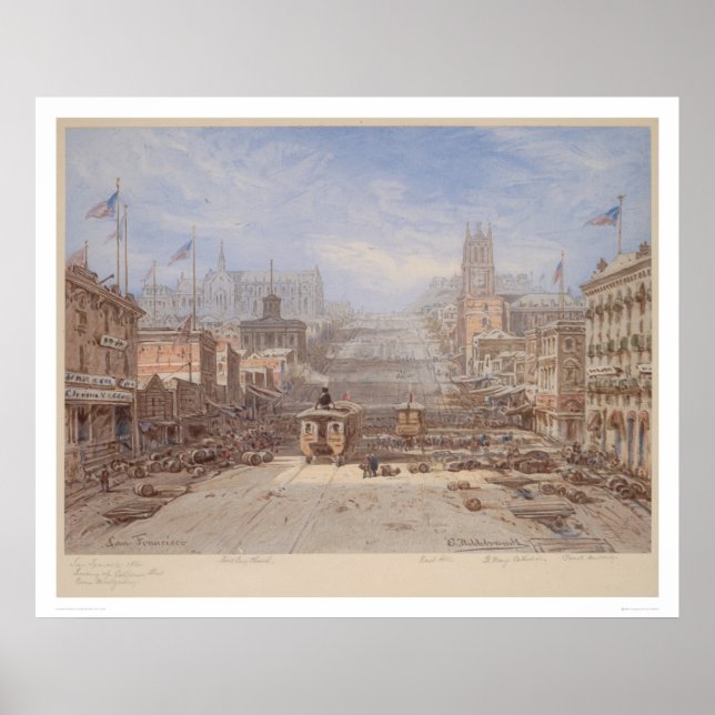 Blick nach California Street von Montgomery (1325) Poster (Vorne)