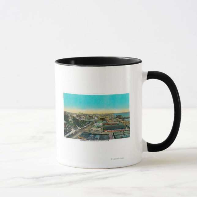 Blick nach Osten über den Geschäftsbereich, Long B Tasse (Rechts)