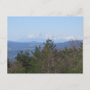 Blick Tatra von Beskid Sadecki Postkarte