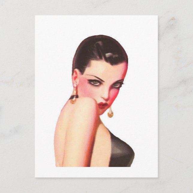 Blick über die Schulter Postkarte (Vorderseite)