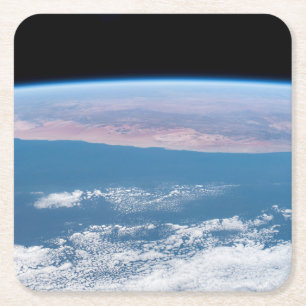 Blick über die Südwestküste Afrikas. Rechteckiger Pappuntersetzer