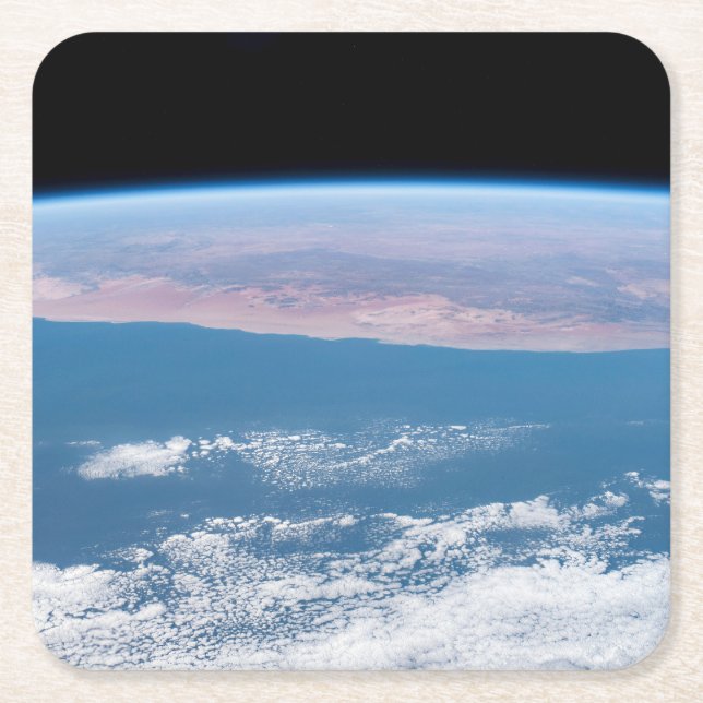 Blick über die Südwestküste Afrikas. Rechteckiger Pappuntersetzer (Vorderseite)