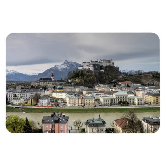Blick über Salzburg Österreich Magnet (Horizontal)