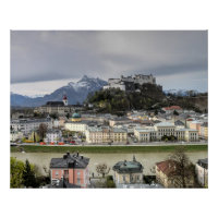 Blick über Salzburg Österreich