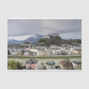 Blick über Salzburg Österreich Seidenpapier