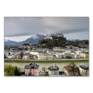 Blick über Salzburg Österreich Tischnummer