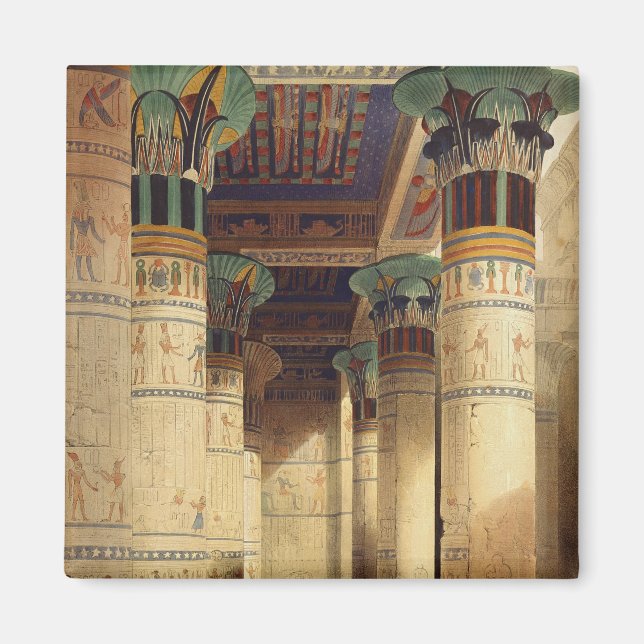 Blick unter dem Grand Portico, Philae Magnet (Vorne)