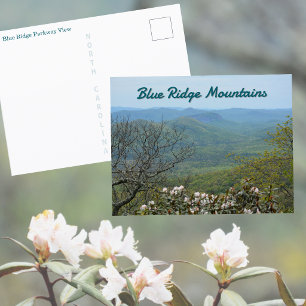 Blick vom Berg auf den Blue Ridge Parkway Postkarte