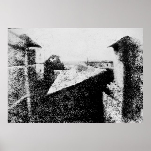 Blick vom Fenster auf Le Gras 1826 Poster (Vorne)