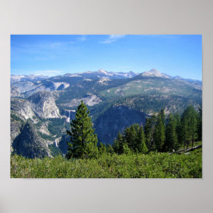 Blick vom Glacier Point, Yosemite, CA Poster