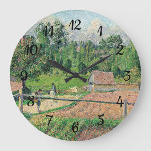 Blick vom Künstlerfenster Camille Pissarro Große Wanduhr