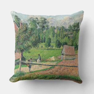 Blick vom Künstlerfenster Camille Pissarro Kissen