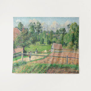 Blick vom Künstlerfenster Camille Pissarro Wandteppich