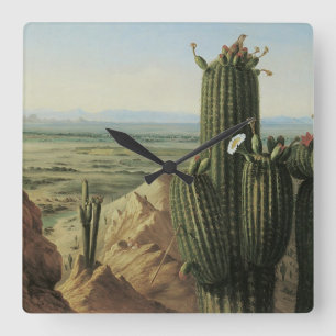 Blick vom Maricopa Mountain bei Rio Gila von Pratt Quadratische Wanduhr