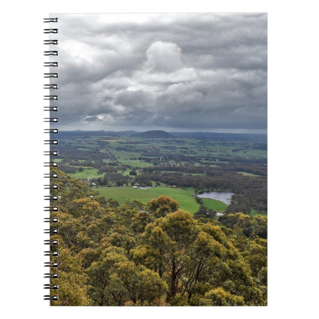Blick vom Mount Buninyong Spiral Notebook Notizblock (Vorderseite)