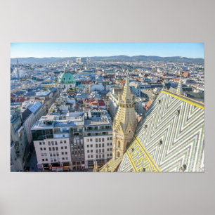 Blick vom Turm des Stephansdoms, Wien Poster