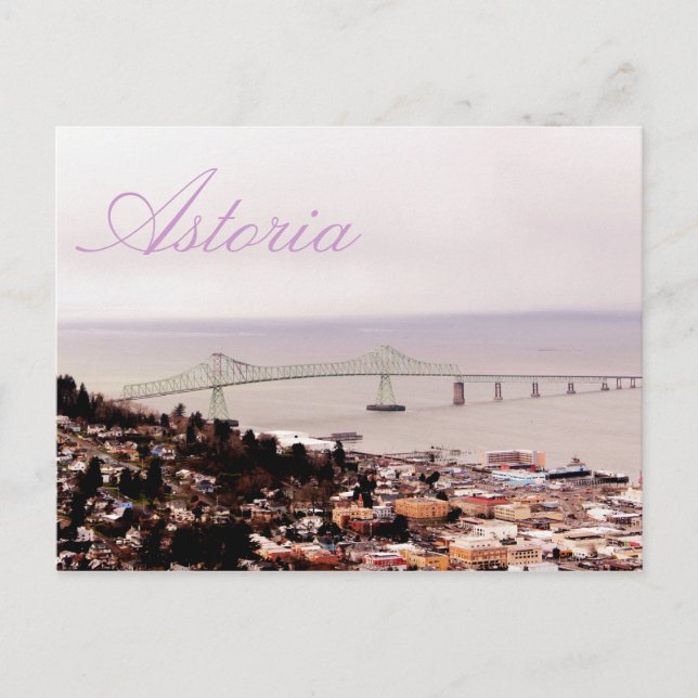 Blick von der Astoria-Säule Astoria-Megler-Brücke Postkarte (Vorderseite)