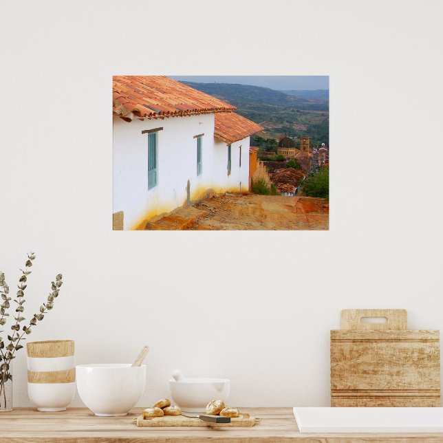 Blick von einem Hill Poster (Küche)