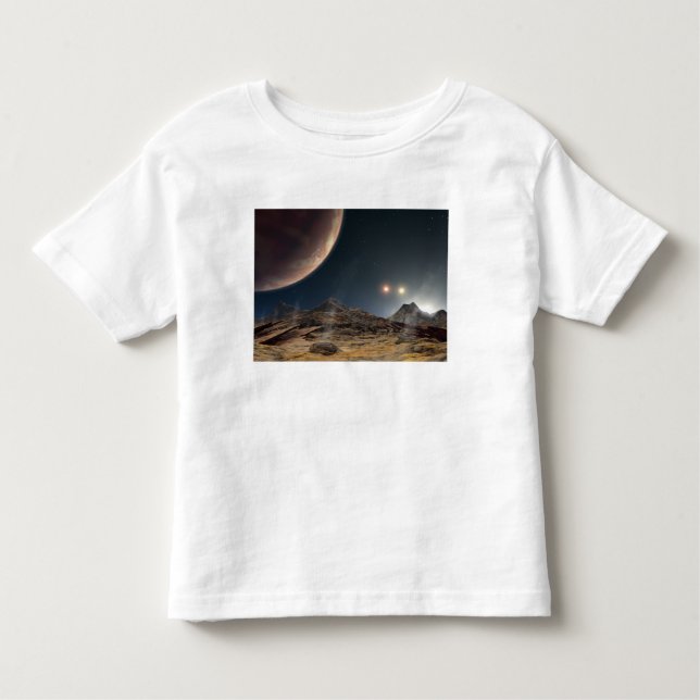 Blick von einem hypothetischen Mond im Orbit Kleinkind T-shirt (Vorderseite)