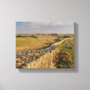 Blick von Hadrians Mauer, Northumberland Leinwanddruck