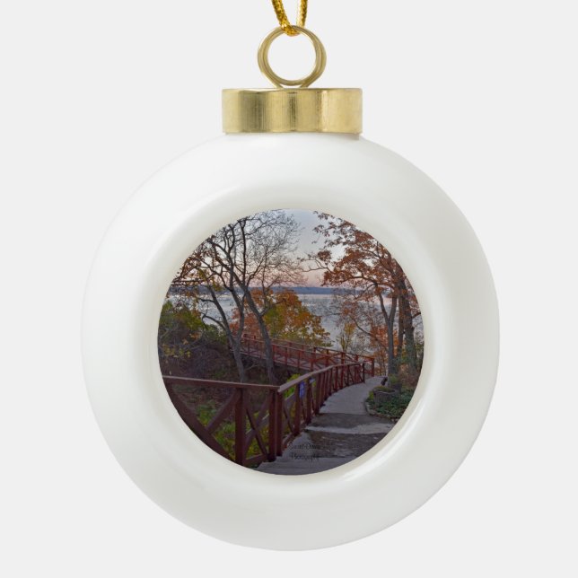 Blick von innen gesehen keramik Kugel-Ornament (Vorderseite)