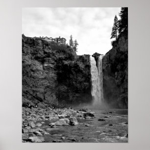 Blick von unten Wasserfall Poster