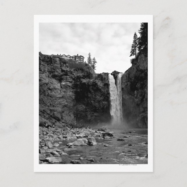 Blick von unten Wasserfall Postkarte (Vorderseite)