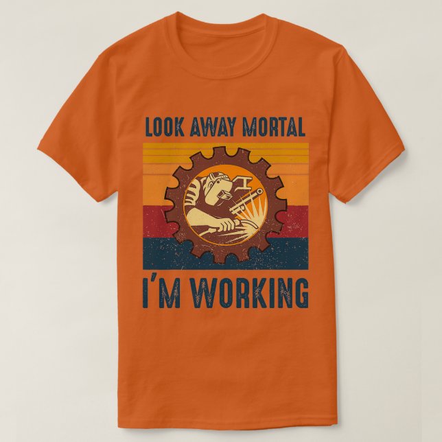Blick weg Mortal Ix27m Arbeit lustig T T-Shirt (Design vorne)